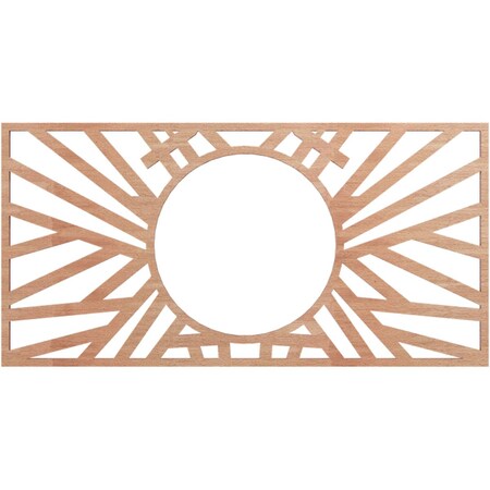 Ekena Millwork Hoover Wood Fretwork Pierced Ceiling Medallion, Cherry, 18"W x 9"H x 6 5/8"ID x 3/8"T CMWP18X09X0375HOCH